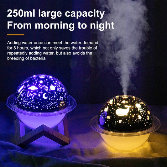 UFO Projection Lamp Air Humidifier Aromatherapy Diffuser For Kid Room Ultrasonic