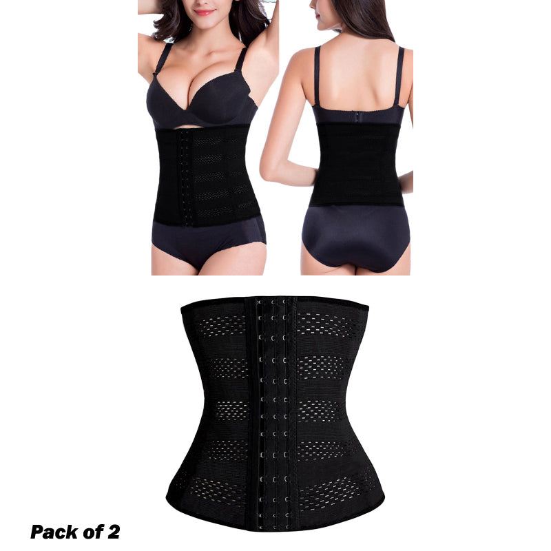 Pack Of 2 Pcs Women’s Body Shaper Waist Trainer Se Tummy Girdle Corset Duo For Slimming, Underbust Control And Shapewear Elegance