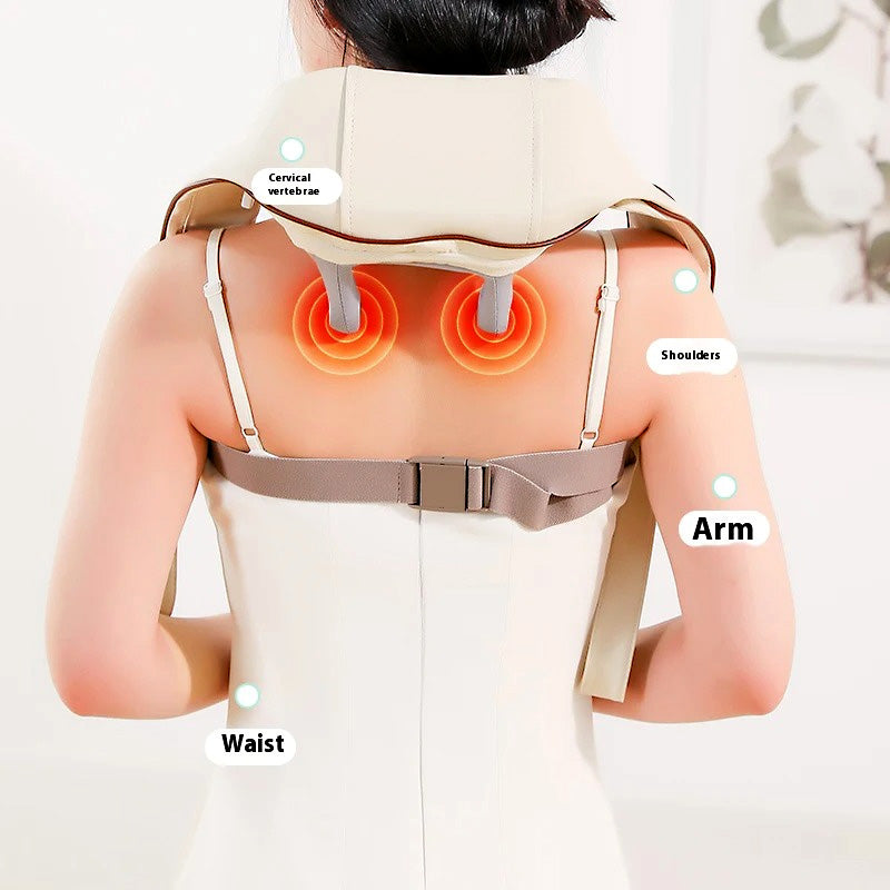 Ultimate Neck & Shoulder Tension Reliever – Wireless 6-Head Trapezius Massager with NTC Heat Therapy – Erase Muscle Stiffness in 10 Minutes