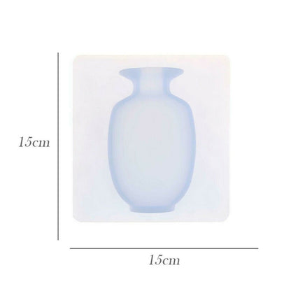 4 PCs Sticky Vase Wall Mounted Plant Holder Decorative Flower Display Vase Wall Decor