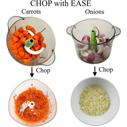 Four Blade Hand Pressure Vegetable Grinder Manual Kitchen Chopper Garlic Masher