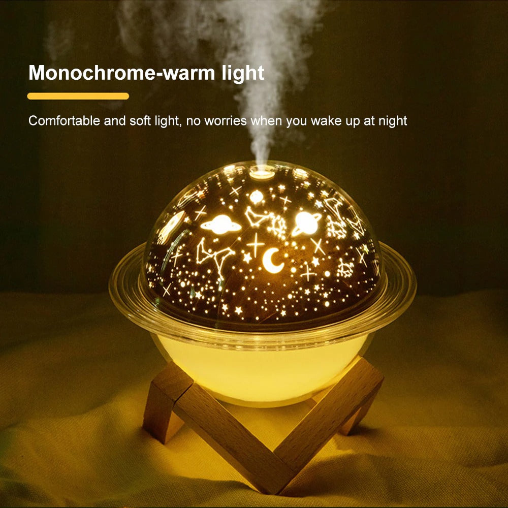 UFO Projection Lamp Air Humidifier Aromatherapy Diffuser For Kid Room Ultrasonic