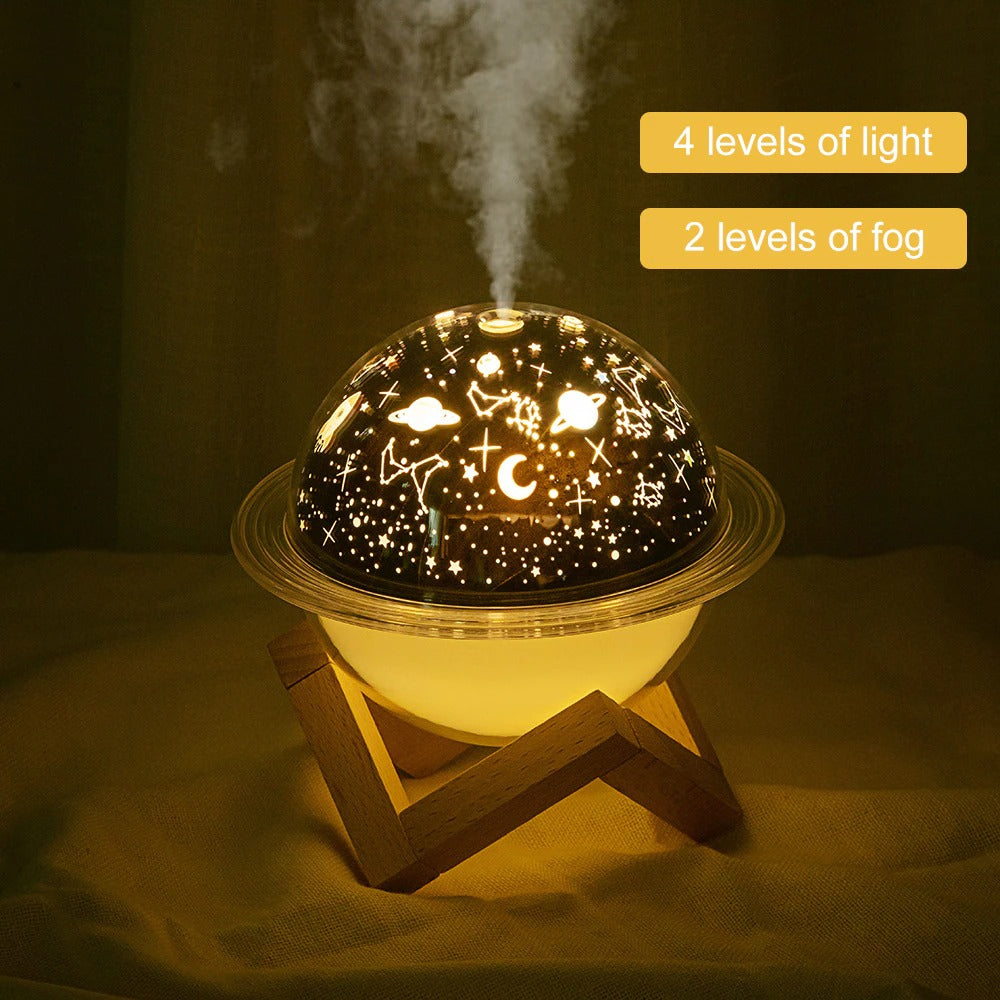 UFO Projection Lamp Air Humidifier Aromatherapy Diffuser For Kid Room Ultrasonic