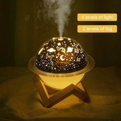 UFO Projection Lamp Air Humidifier Aromatherapy Diffuser For Kid Room Ultrasonic