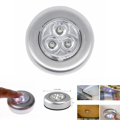 3Pcs LED Wireless Night Light Stick Click Touch Lamp Car Cabinet Closet Lamp