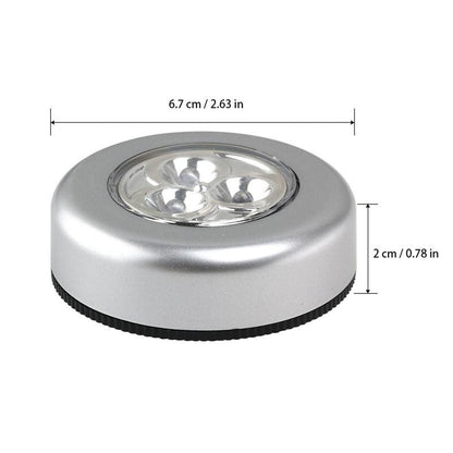 3Pcs LED Wireless Night Light Stick Click Touch Lamp Car Cabinet Closet Lamp