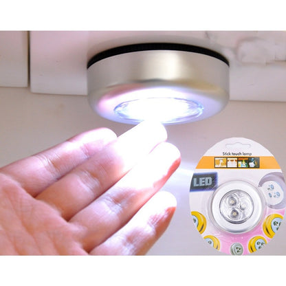 3Pcs LED Wireless Night Light Stick Click Touch Lamp Car Cabinet Closet Lamp
