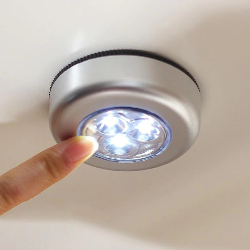 3Pcs LED Wireless Night Light Stick Click Touch Lamp Car Cabinet Closet Lamp