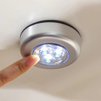 3Pcs LED Wireless Night Light Stick Click Touch Lamp Car Cabinet Closet Lamp