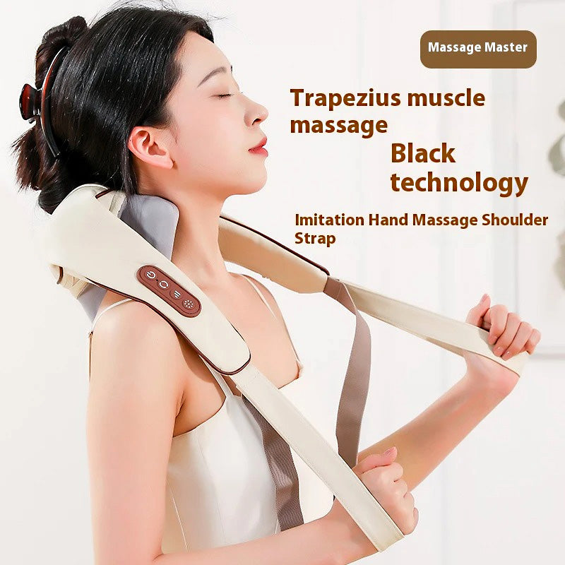 Ultimate Neck & Shoulder Tension Reliever – Wireless 6-Head Trapezius Massager with NTC Heat Therapy – Erase Muscle Stiffness in 10 Minutes