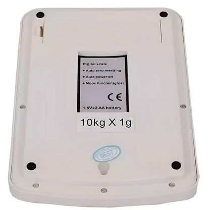 SF-400A Digital Kitchen Scale – 10kg/1g Precision with LCD Display & Dual Power Options