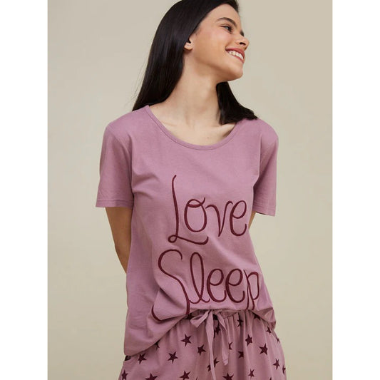 Premium Quality Soft And Comfortable Cotton Love Sleep Printed Jersey Night Wear Set