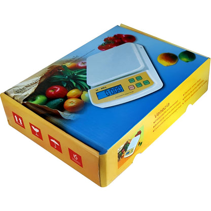 SF-400A Digital Kitchen Scale – 10kg/1g Precision with LCD Display & Dual Power Options
