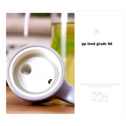 630ml Food Grade Glass Oil Dispenser Bottle with Automatic Flip Cap for Cooking & Seasoning