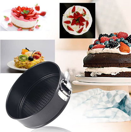 3 Pcs 24cm/26cm/28cm Round Non Stick Spring Form Cake Mold Baking Pan