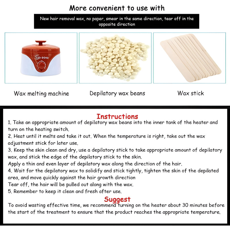 SM.100 Electric Wax Warmer for Hair Removal – Professional Melting Pot for Depilatory and Paraffin Wax