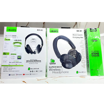 Bluk’s BX-81 Wireless Headphones – Super Bass, 40mm Drivers & Ultra-Low Latency Gaming Mode