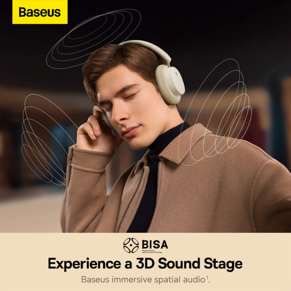 Baseus Bowie D05 Wireless Headphones: Bluetooth 5.3, 70-Hour Playtime, Foldable Design, 40mm Drivers, HiFi Stereo Sound