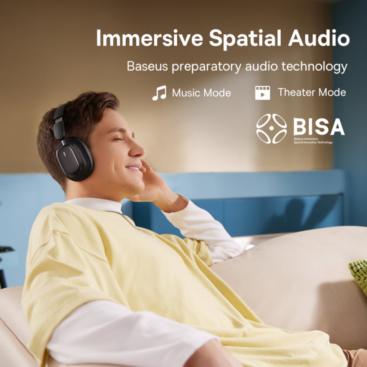 Baseus Bowie H1i Noise-Cancellation Wireless Headphones With ANC, 100 hours battery life And Premium Sound Quality