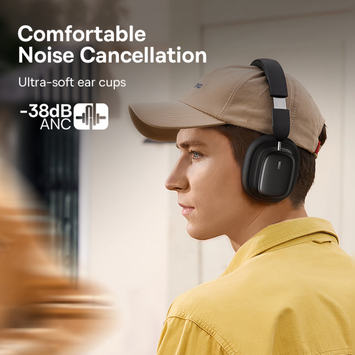 Baseus Bowie H1i Noise-Cancellation Wireless Headphones With ANC, 100 hours battery life And Premium Sound Quality
