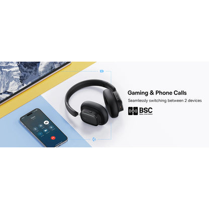Baseus Bowie H1i Noise-Cancellation Wireless Headphones With ANC, 100 hours battery life And Premium Sound Quality
