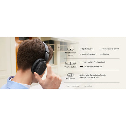 Baseus Bowie H1i Noise-Cancellation Wireless Headphones With ANC, 100 hours battery life And Premium Sound Quality
