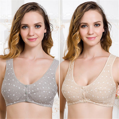 Women Maternity Tops Breastfeeding 3 Buttons Front Pregnant Feeding Nursing Bra