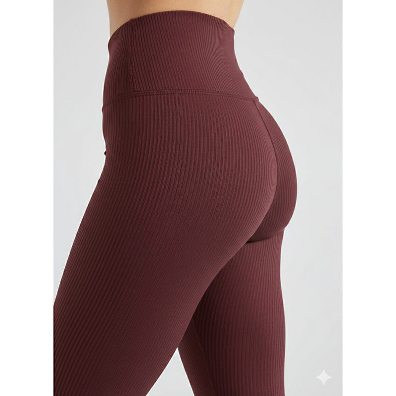 Premium Women Comfort-Fit High-Waist Ribbed Activewear Leggings