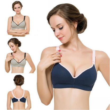 Premium Women’s Cotton Cozy Brassiere – Seamless Wireless Push-Up Bra