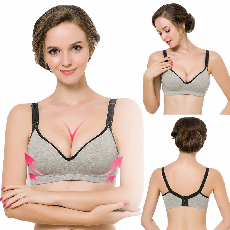 Premium Women’s Cotton Cozy Brassiere – Seamless Wireless Push-Up Bra