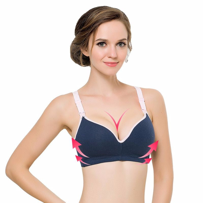 Premium Women’s Cotton Cozy Brassiere – Seamless Wireless Push-Up Bra
