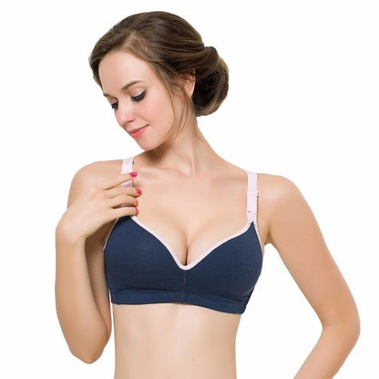 Premium Women’s Cotton Cozy Brassiere – Seamless Wireless Push-Up Bra