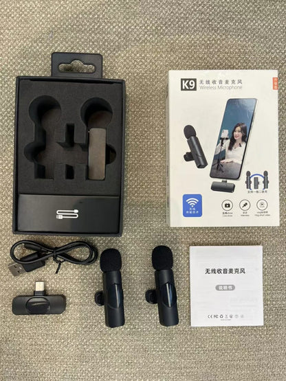 K9 Wireless 2 in 1 Dual Plug And Play Type-C/Lightning Microphone
