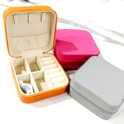 Mini Jewelry Organizer – Stylish and Portable Compact Storage Box for Rings, Earrings, and Necklaces