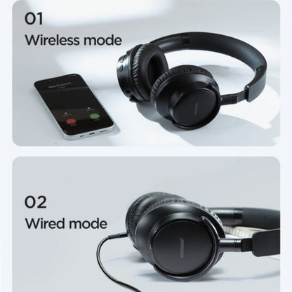 Joyroom JR-OH1 Wireless Bluetooth Headphones with Noise-Cancelling Microphone, Lightweight Design, and 10-Hour Playback Time