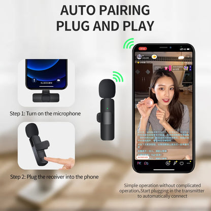 K9 Wireless 2 in 1 Dual Plug And Play Type-C/Lightning Microphone
