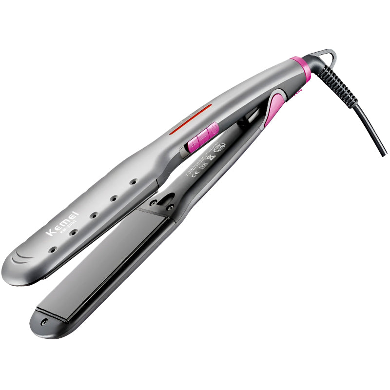 Kemei KM-2052 Professional Hair Straightener – Sleek Design with Ceramic Coated Plates