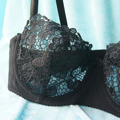 Women Sexy Ultra-thin Transparent Lace Bras Mesh Lingerie