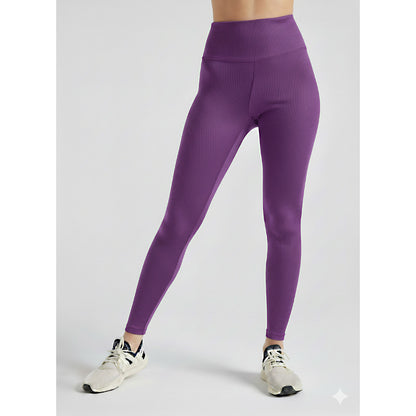 Premium Women Comfort-Fit High-Waist Ribbed Activewear Leggings