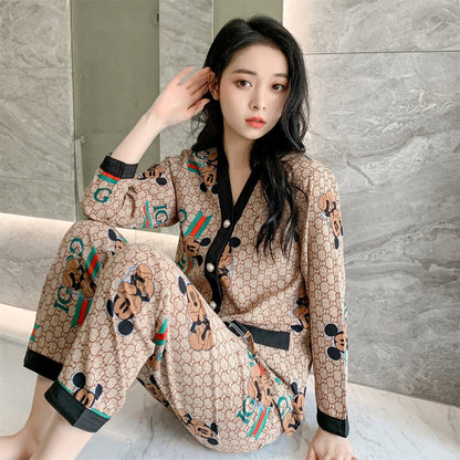 Elegant V-Neck Cardigan Night Suit – Stylish, Breathable, and Comfortable Loungewear for All Seasons