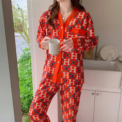 Elegant V-Neck Cardigan Night Suit – Stylish, Breathable, and Comfortable Loungewear for All Seasons