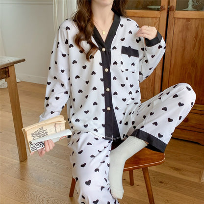 Elegant V-Neck Cardigan Night Suit – Stylish, Breathable, and Comfortable Loungewear for All Seasons