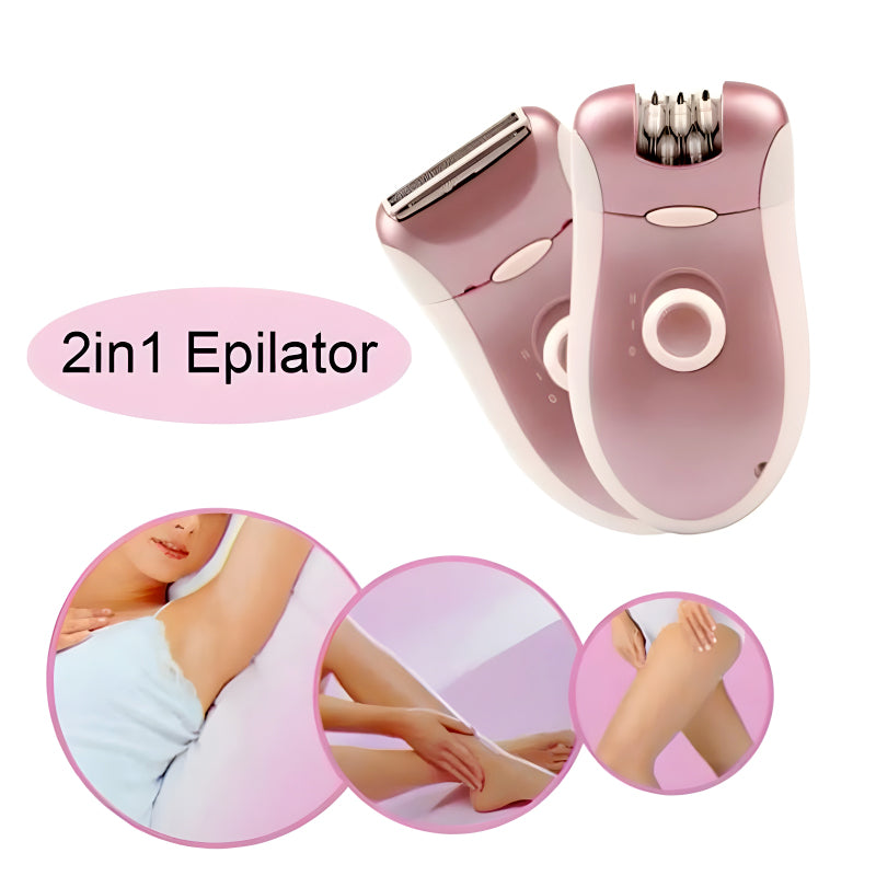 KM-2068 Kemei 2-In-1 High-Quality Electric Rechargeable Shaver Epilator For Women