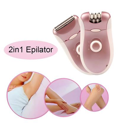 KM-2068 Kemei 2-In-1 High-Quality Electric Rechargeable Shaver Epilator For Women