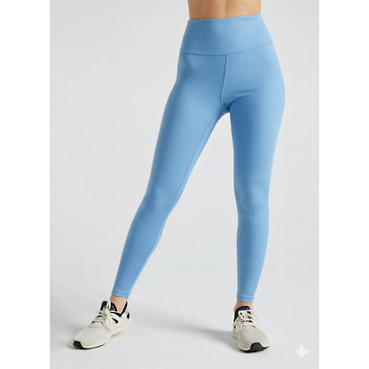 Premium Women Comfort-Fit High-Waist Ribbed Activewear Leggings
