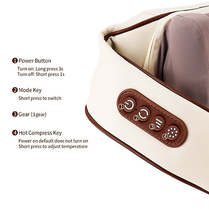 Ultimate Neck & Shoulder Tension Reliever – Wireless 6-Head Trapezius Massager with NTC Heat Therapy – Erase Muscle Stiffness in 10 Minutes