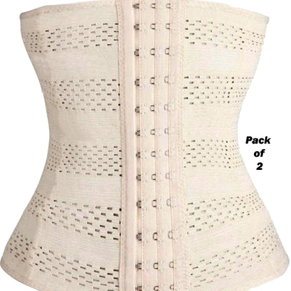 Pack Of 2 Pcs Women’s Body Shaper Waist Trainer Se Tummy Girdle Corset Duo For Slimming, Underbust Control And Shapewear Elegance