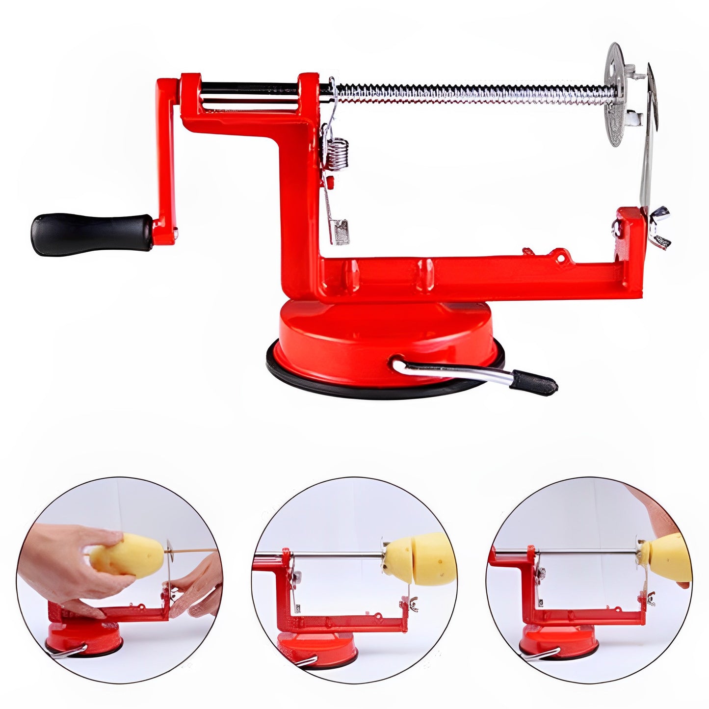 High-Quality Spiral Potato Slicer With Non-Slip Rubber Feet