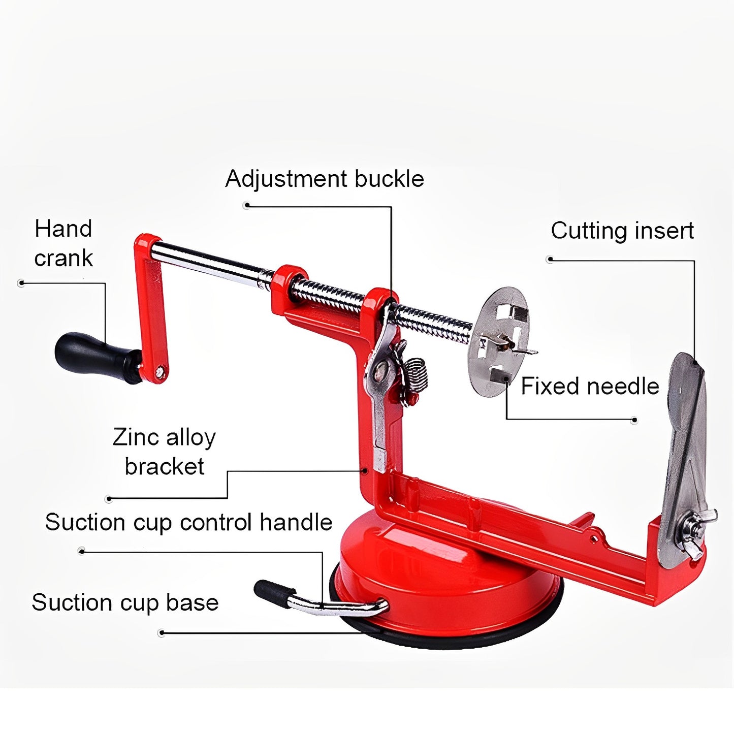 High-Quality Spiral Potato Slicer With Non-Slip Rubber Feet