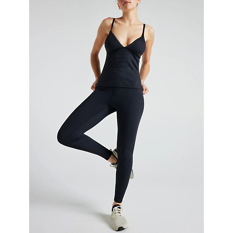 Premium Women Comfort-Fit High-Waist Ribbed Activewear Leggings